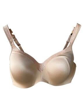 Hanes Bra Vanishing Back Full Coverage Tan Nude Underwire Intimates Size 38DD
